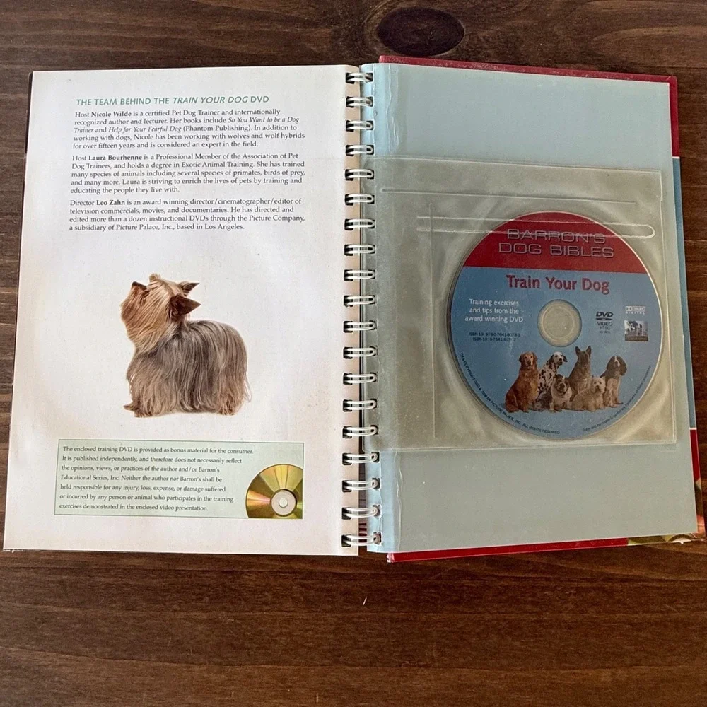 Barron's Dog Bibles Yorkshire Terriers Hardcover Book w/ Bonus Training DVD 2009
